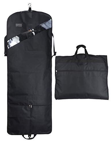 66'' Tri-fold Extra Long Dress Garment Bag, Premium & Breathable Tear-resistant Hanging Suit Cover for Travel and Storage | Backpacks4Less