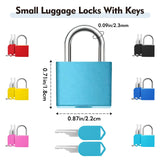 6Pcs Luggage Locks Small Suitcase Locks with Keys Plastic - Covered Mini Padlock for Suitcase Backpack Box Bag