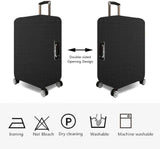 7 - mi Water Resistant Print Trolley Case, Black, Size L: Fit 28 - 30 Inch Luggage