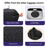 7 - mi Water Resistant Print Trolley Case, Black, Size L: Fit 28 - 30 Inch Luggage