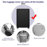 7 - mi Water Resistant Print Trolley Case, Black, Size L: Fit 28 - 30 Inch Luggage
