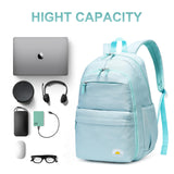 Caran·Y 38L Waterproof Kids Backpack with 15.6-Inch Laptop Compartment-Lightweight Large Capacity School Backpack for Boys & Girls Ages 6-18,Travel with Side Water Bottle Pockets(Mint Green)