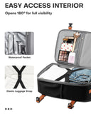 HOTOR Travel Backpack for Women - Large 15.6inch Laptop Computer Bag Water-Resistant Carry on Backpack Flight Approved Personal Item Travel Bag for Work, Business, College, Black, 13.0" x 7.9" x 17.3"