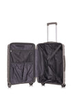 Rockland Pasadena Hardside Luggage with Spinner Wheels, Silver, 19", 23", 27"