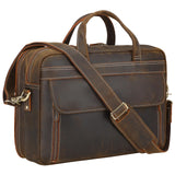 Masa Kawa Vintage Full Grain Leather Briefcase for Men 17