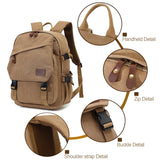 AUGUR Canvas Backpack for Men Casual Daypack Vintage Rucksack Laptop Backpack fit 15-17 inch Travel Hiking School Backpack(35L-Khaki)