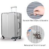 T Tersely Clear PVC Suitcase Cover Protectors 20/24/26/28/30 Inch Suitcase Baggage Covers - Waterproof Dustproof and Anti-Scratch 20-30 Inch Luggage Cover (26inch)