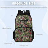 JOAIFO Fashion Green Jeep Print Backpacks for School Kids Book Bag with Adjusatble Straps Lightweight Kids School Bags Bookbag for Camping Hiking