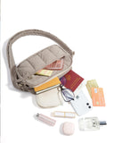 BAGSMART Cross Body Purse, Mini Crossbody Bags for Women Travel Purse, Puffy Shoulder Handbag Wallet with RFID Blocking Slots, Brown-small