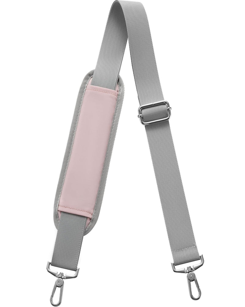 LUGGEX 56 Inch Shoulder Strap, SS01 Adjustable Replacement Belt with Padded Metal Hooks for Crossbody Duffel Messenger Sleeve Bag Brifcase, (SS01-Core, Pink)