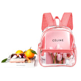 Fomaris Cute Pink Clear Backpack Stadium Approved 12x12x6 Small Clear Plastic Backpack for Women