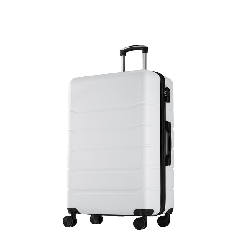 OLIXIS 20 Inch Carry-On Luggage, Hardside Suitcase with Spinner Wheels, Lightweight ABS Hard Shell Travel Luggage, TSA Approved Lock, Expandable Small Suitcase for Business & Travel–White