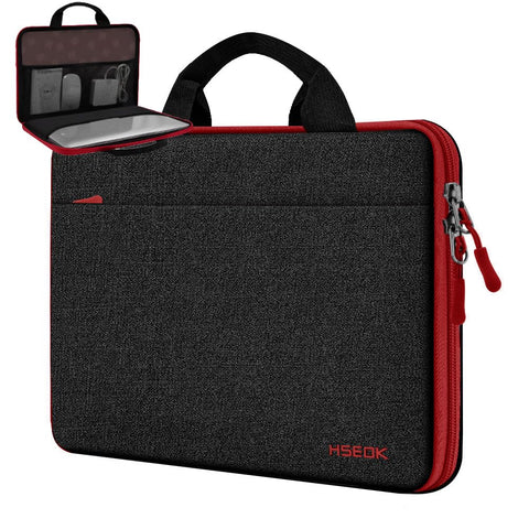 Hseok Laptop Sleeve 13-14 Inch Case Briefcase Compatible with MacBook Pro 14 inch M4/M3/M2/M1 All Model of 13.3 Inch Mac Air/Pro, XPS 13 14, Most Popular 13"-14" Notebooks,B01K03