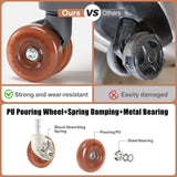 ROPLUS Aluminium Frame Carry on Luggage with Smooth Jelly Wheels, Hardside Zipperless Rolling Suitcase with TSA Lock (Grey, 21-Inch)