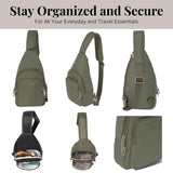 Securtex® Anti-Theft Daytripper Sling - 7x12" Travel Safe Crossbody Bag w/Locking Zippers, Slash-Resistance