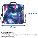 VanFn Drawstring Bags, Creative Design Gymsack, Unisex Sackpack, Casual Backpack, Sport's Equipment Bag Travel Bags (Galaxy)