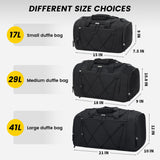 Vorspack Gym Bag for Men - 21 Inches Duffle Bag for Travel Lightweight Duffel Bag with Shoe Compartment Personal Item Travel Bag Weekender Bag for Travel Sports Gym - Black