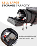 Danuosie Bike Seat Bag, Expandable Bicycle Saddle Bag Under Seat, Waterproof Cycling Seat Pack for Mountain Road Bikes and Commuter, 1.5-2L