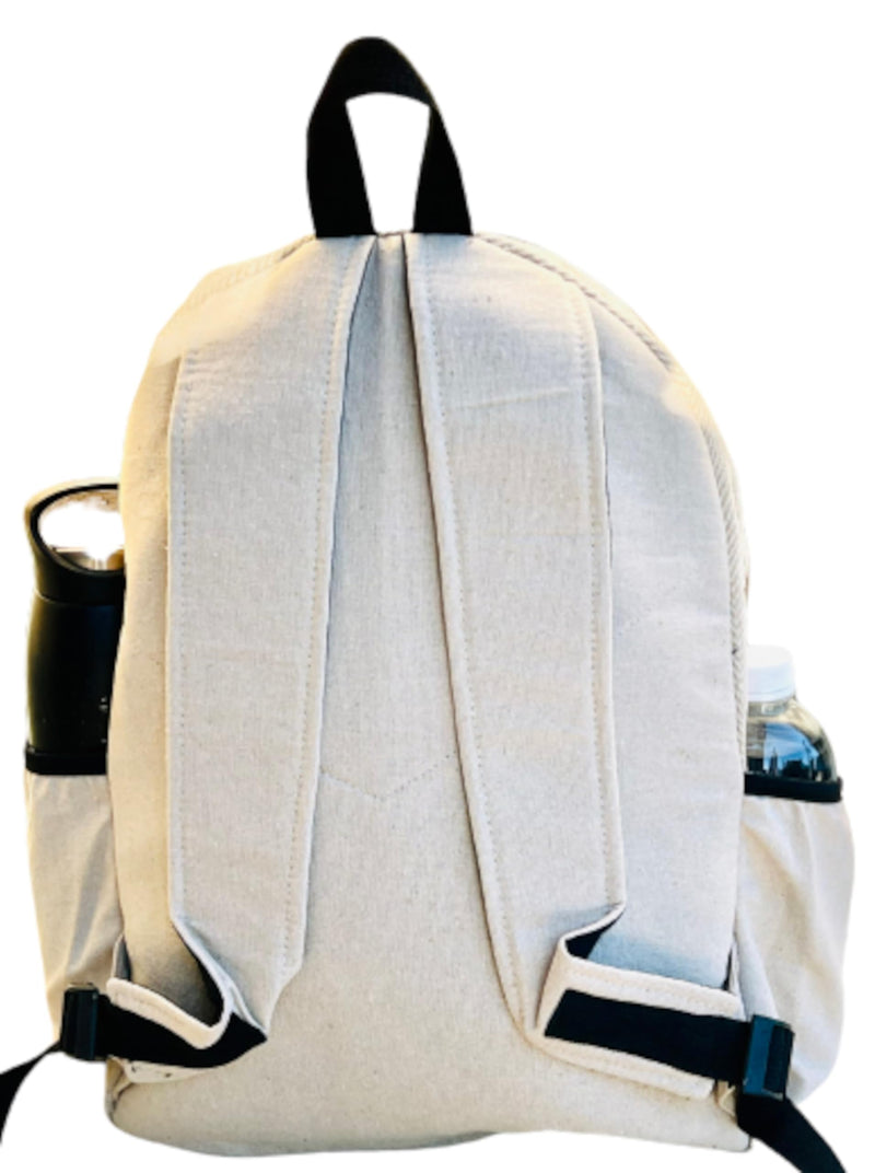 Himalayan Craft Unique Design Himalayan Hemp Cotton Backpack 17 IN Large Hippie, Festival, Hiking & Tablet Laptop Backpack Bag - Handmade In Mt. Everest Country, Nepal