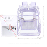 abshoo Heavy Duty Clear Backpack for School Girls Transparent School Bookbag (Purple)