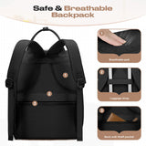 Maelstrom Travel Backpack for Women Men,Laptop Backpack Fits 15.6-17.3 Inch Laptop, Nurse/Work Bag with Insulated Lunch Box (Black)