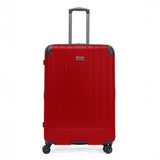 Flying Axis Collection Lightweight Hardside Expandable 8-Wheel Spinner Luggage, Cherry Red, 28-Inch Checked