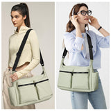 KALIDI Nylon Crossbody Bag Women Men Casual Cross Body Purse Lightweight Waterproof Messenger Bag For College Work Travel Gym