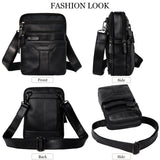 Ariscobull Leather Messenger Bag for Men, Small Leather Sling Shoulder Bag Messenger Pack for Men, Man Purse