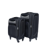SYMCAVE 2 Piece Luggage sets - 20/24 Inch Lightweight Oxford Fabric softside Suitcase with 360° Spinner Wheels, Water-Resistant Travel Case (Password lock not Included) (Black)