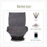 TSD Brand Discovery Canvas Backpack Travel Daypack Lightweight Carry On Laptop Backpack Hiking Backpack (Grey)