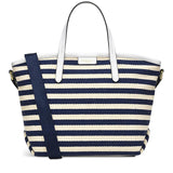 RADLEY London Cromer Way Stripe Women's Medium Fabric Ziptop Satchel Bag, Ink