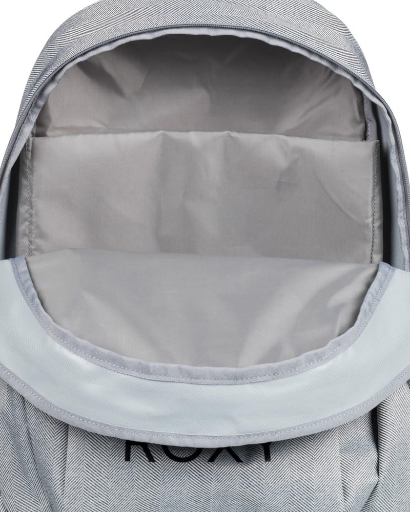 Roxy Women's Shadow SWELL Solid Logo Backpack, Heritage Heather, Dimensions: 18"" (H) x 13"" (W) x 6"" (D) / 45.5 (H) x 33 (W) x 14 (D), Volume: 24 L