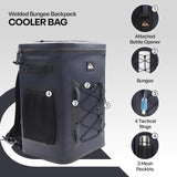Quiksilver 30L Backpack Cooler, 36 Cans, 48-72H Insulated Cooling, Leak Proof, Waterproof IPX7, Heavy-Duty, for Beverage, Drink, Lunch, Outdoor, Beach, Camping, Fishing (Dark Navy)