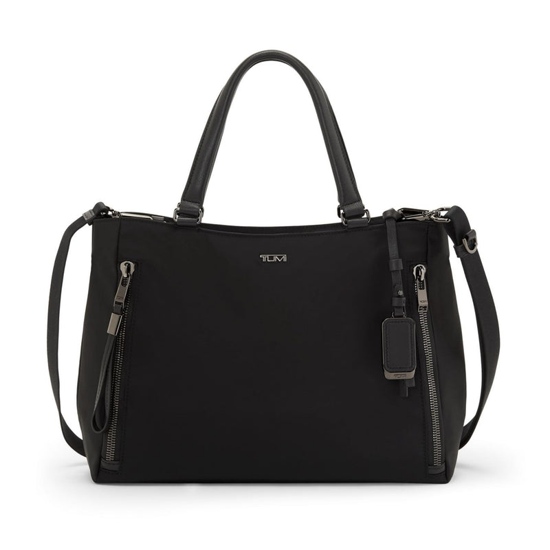 TUMI - Voyageur Valetta Tote - Women's Carryall Bag, Lightweight and Roomy, Functional Purse for Everyday, Business & Travel - Medium, Black & Gunmetal Hardware
