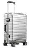All Aluminum Carry On Luggage with Wheels, AV Zipperless Hardshell Suitcase with TSA Lock (ZX-Enhance, Silver, 20 Inch)
