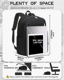 FOKDUVB Backpack for Middle High School Teen Boys Girls Large College Bookbag with Laptop Compartment Back to School Book Bags Mochilas Escolares para Niños Niñas Adolescentes (Black, Solid)