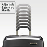 Samsonite Octiv Lightweight Hardshell 24-Inch Medium Checked Luggage -Durable Impact Resistant, 360° Aero Trac Spinner Wheels, Adjustable Telescopic Handle, Expandable, TSA Approved Lock - Black