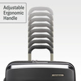 Samsonite Octiv Lightweight Hardshell 20-Inch Carry-On Luggage -Durable & Impact Resistant, 360° Aero Trac Spinner Wheels, Adjustable Telescopic Handle, Expandable Suitcase, TSA Approved Lock - Black
