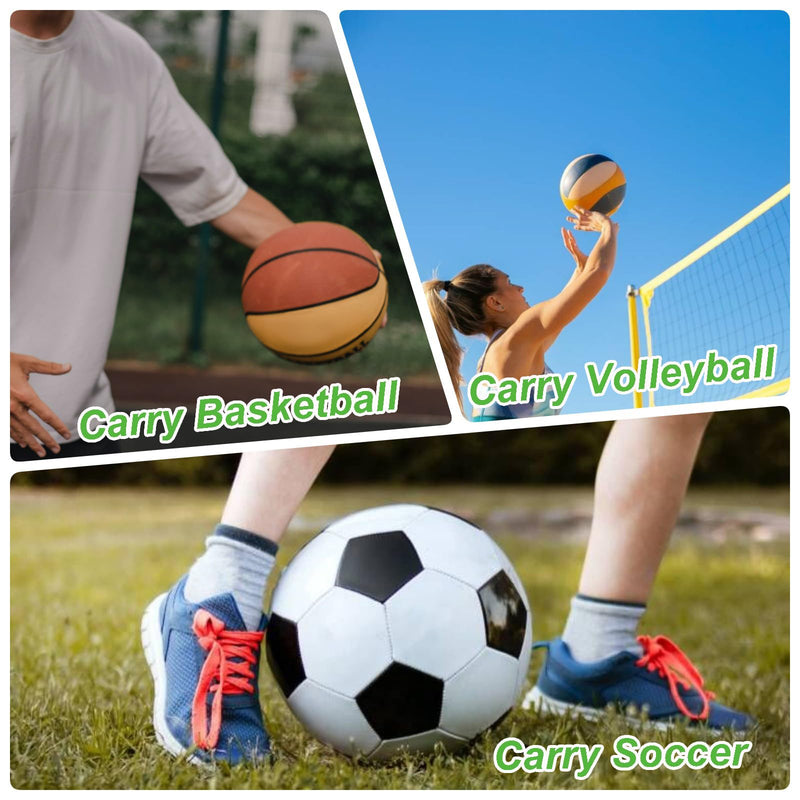 CORECISE Single Ball Bag with Zipper Pocket, Drawstring Sling Back Bag for Carrying Basketball, Volleyball, Soccer, Football