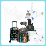 Inprof Kid’s Luggage Set 5 Piece Suitcase Set 16’’ Hardside Luggage with Spinner Wheels Girls Boys Carry on Luggage Travel Rolling Luggage Airline Approved