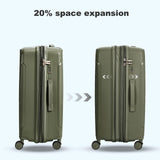 Nazhura Luggage Set, 3-Piece Hardside Suitcase Set, 20-inch Carry On, 24-inch, 28-inch Luggage (Oliver Green)