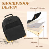 Divvia Small Camera Backpack Classic PU Leather for DSLR, Professional Camera Bag for Photographers with 11 Inch Pad/Tablet Compartment Small 10L Black