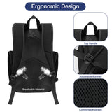 WOLT Basketball Backpack, Large Sports Bag with Separate Ball Compartment and Shoes Pocket for Basketball, Soccer, Rugby, Volleyball, Baseball