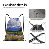 Drawstring Backpack Bag grand teton national park Sports Gym Sackpack for Men & Women, Waterproof Cinch Bags for Travel