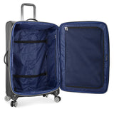Traveler's Choice Lares Softside Expandable Luggage with Spinner Wheels, Black, 2 Piece Luggage Set