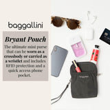 Baggallini unisex adult Bryant Pouch With Rfid Handbags, Charcoal, One Size US