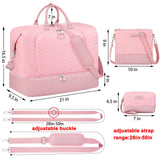 Travel Weekender Bag for Women, 21" Overnight Bag with Shoe Compartment 50L Large Travel Duffel Bag Carry On Tote for Weekend, Overnight, Business Trips, Water Resistant