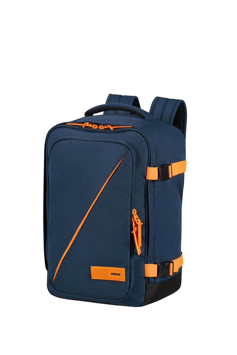 American Tourister Take2Cabin, Multicolour (Dark Navy/Radiant Orange), Ryanair (25 x 20 x 40 cm - 24 L), ryanair cabin bag