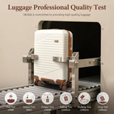 NEISIA Luggage Sets 3 Piece, Hard Shell Carry on Suitcase with Spinner Wheels and TSA Lock, Travel Lightweight Luggage Set with YKK Zippers (Light Purple, 5 piece sets（20/24/28/DB/TB)