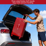LIGHTGO Ultra-Lightweight PC+ABS Suitcase with TSA Lock & Quiet 360°Wheels, 20/26/30 Inch Expandable Luggage, Smart Organizer with Magical Divider & Waterproof Zone(20inch Brilliant Red)